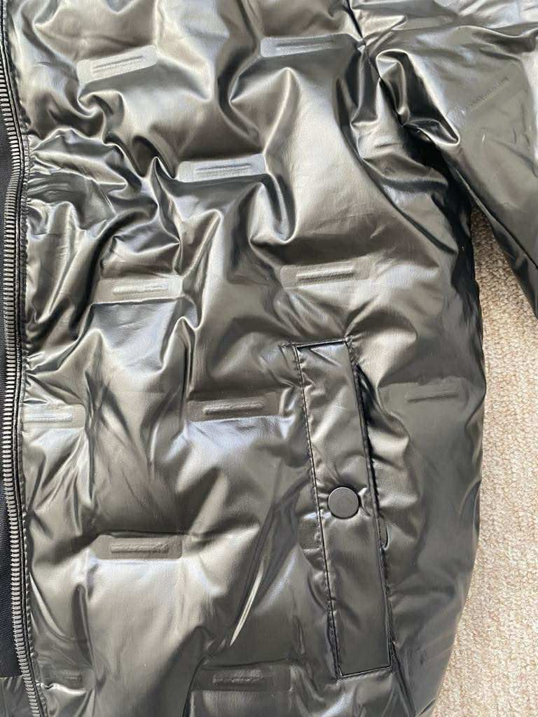 LEE COOPER/Czarna Kurtka Pikowana/Puch Kaczy/Rozmiar M
