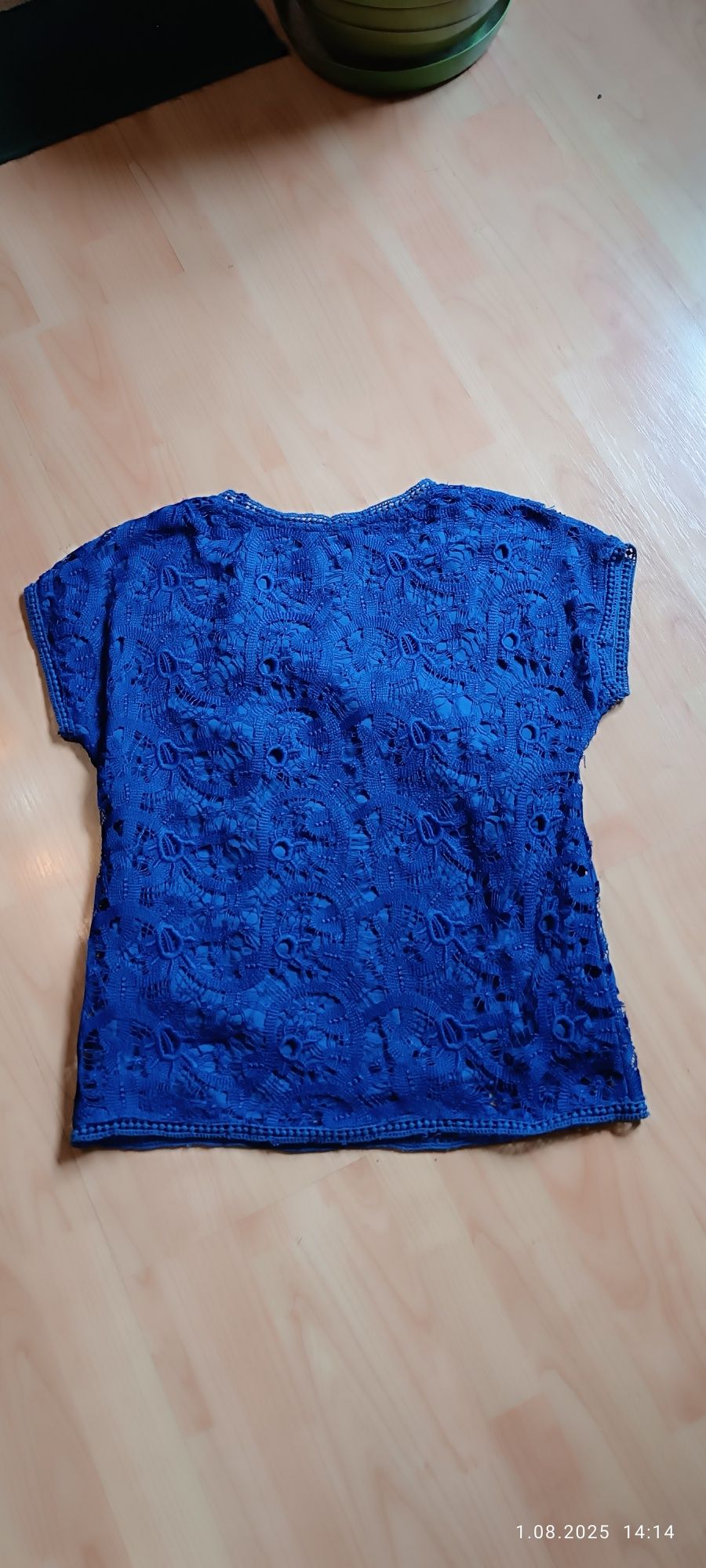Bluzka chabrowa Mango XS