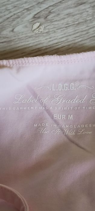 Bladoróżowy bawełniany topik H&M rozm.38