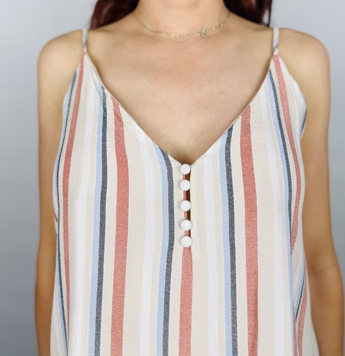 Top w paski na ramiączkach L 40