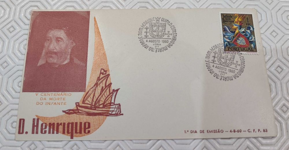 FDC V Centenário da morte do Infante D. Henrique 1960