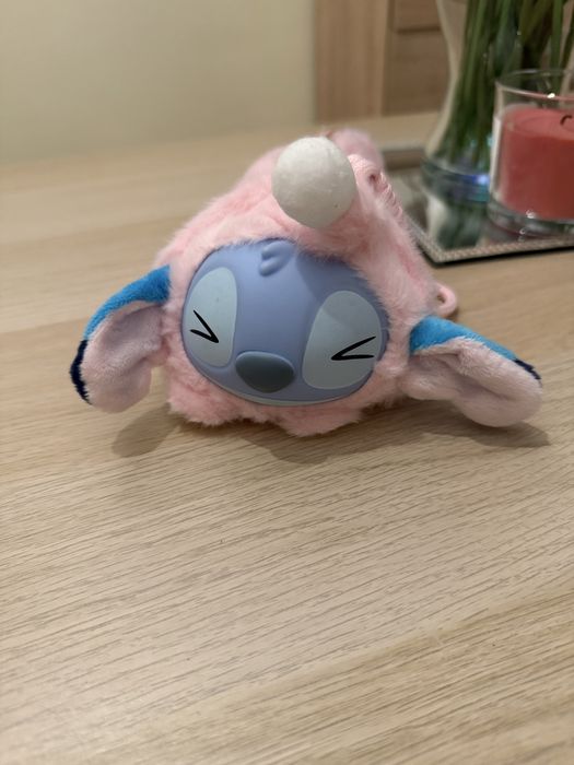 Piórnik pluszowy Stitch Labubu różowy