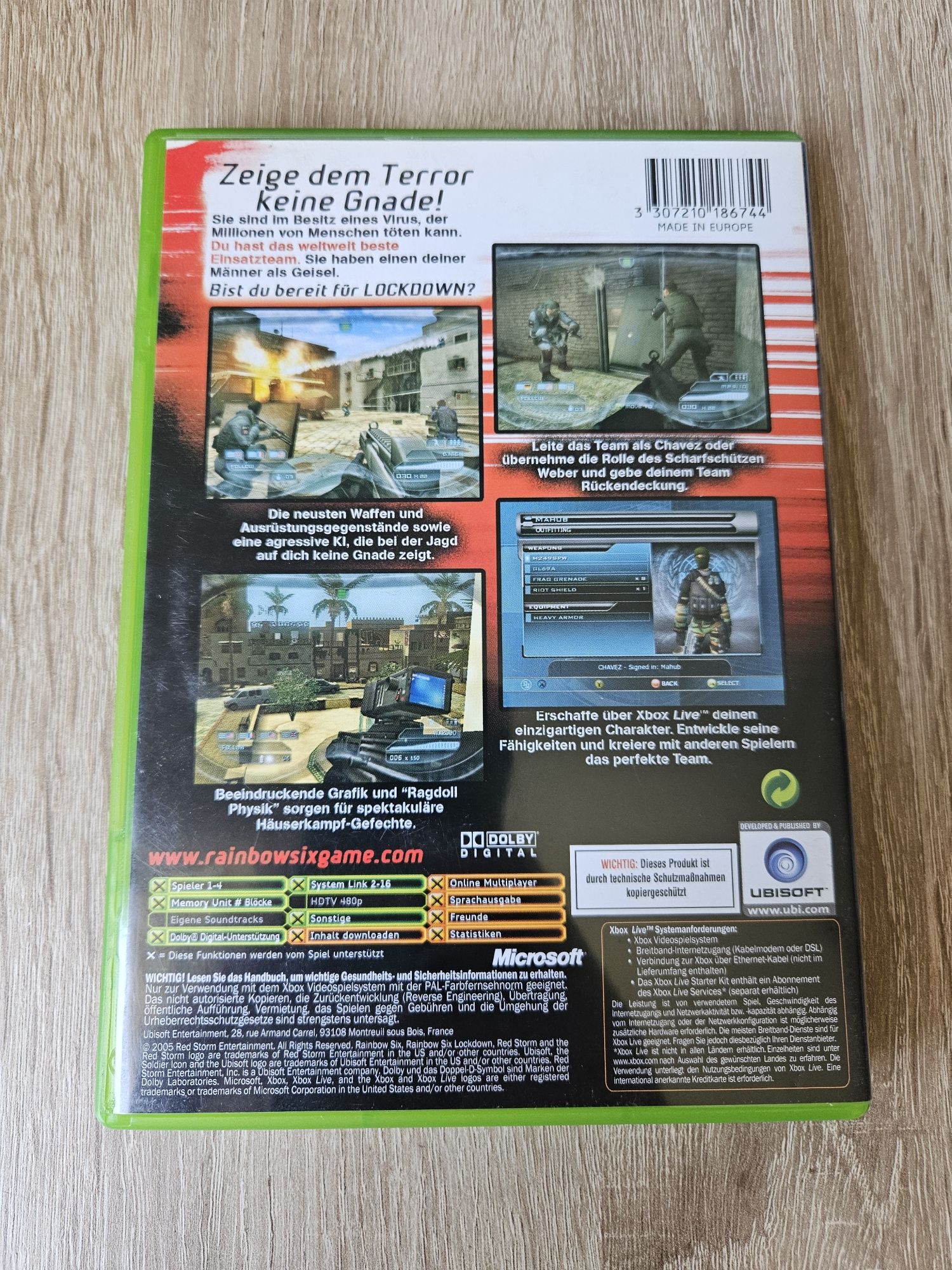 Rainbow Six Lockdown Xbox Classic