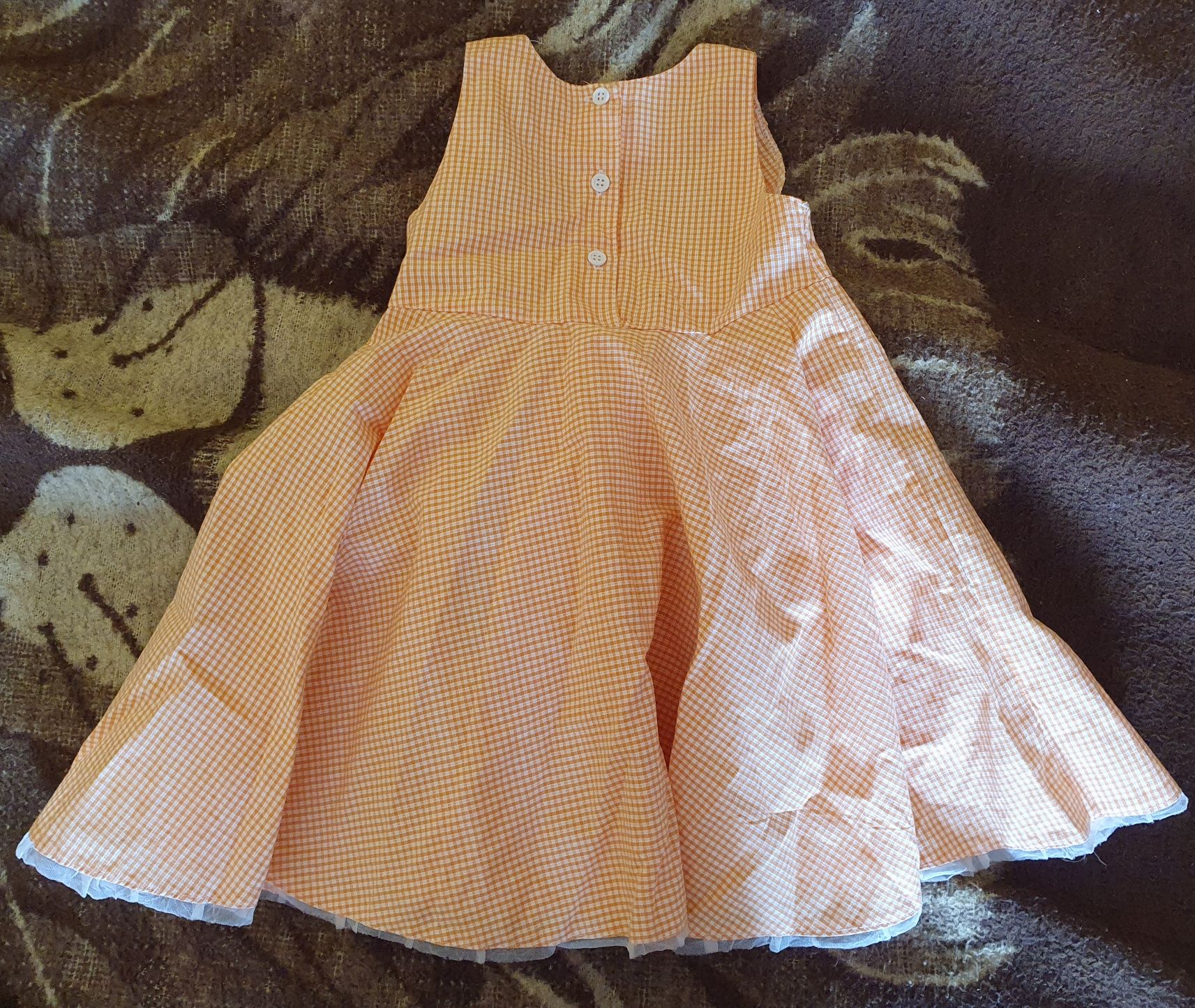 Pomarańczowa sukienka dziewczęca rozmiar EUR 86