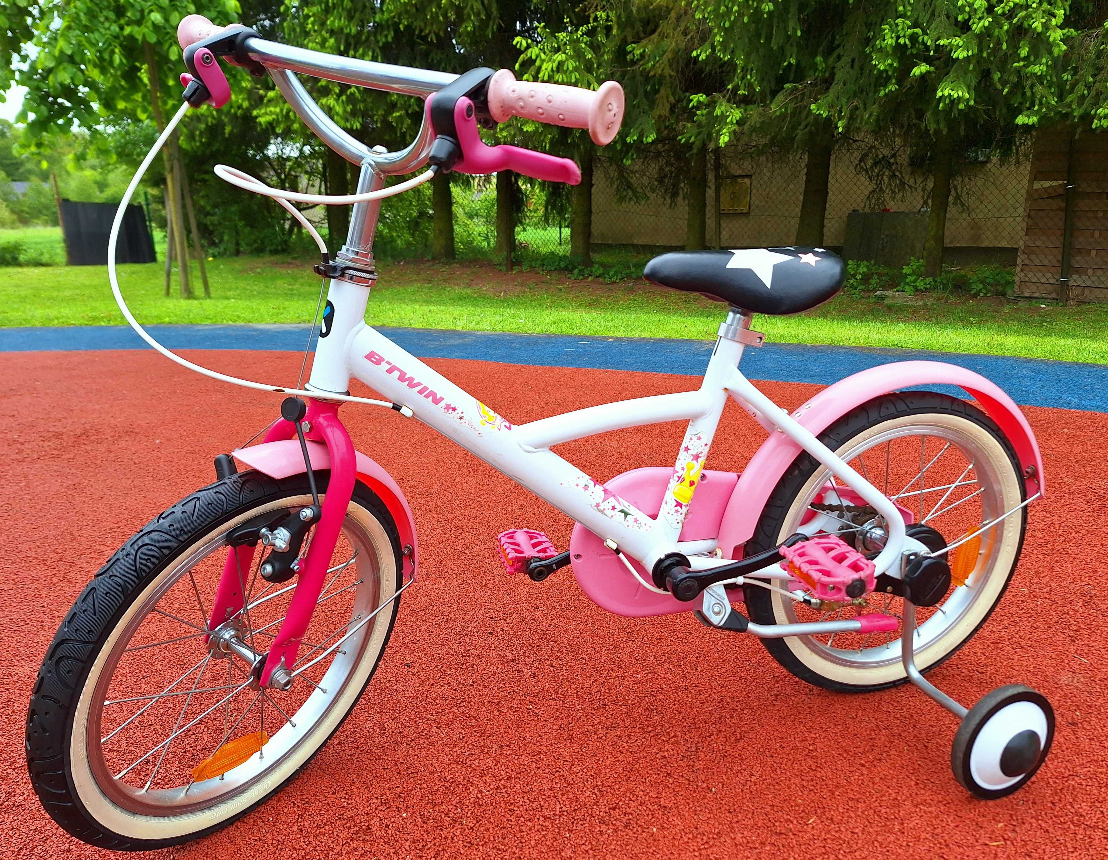 PIĘKNY rower BTWIN Princess dla dziewczynki koła 16 cali w bdb stanie