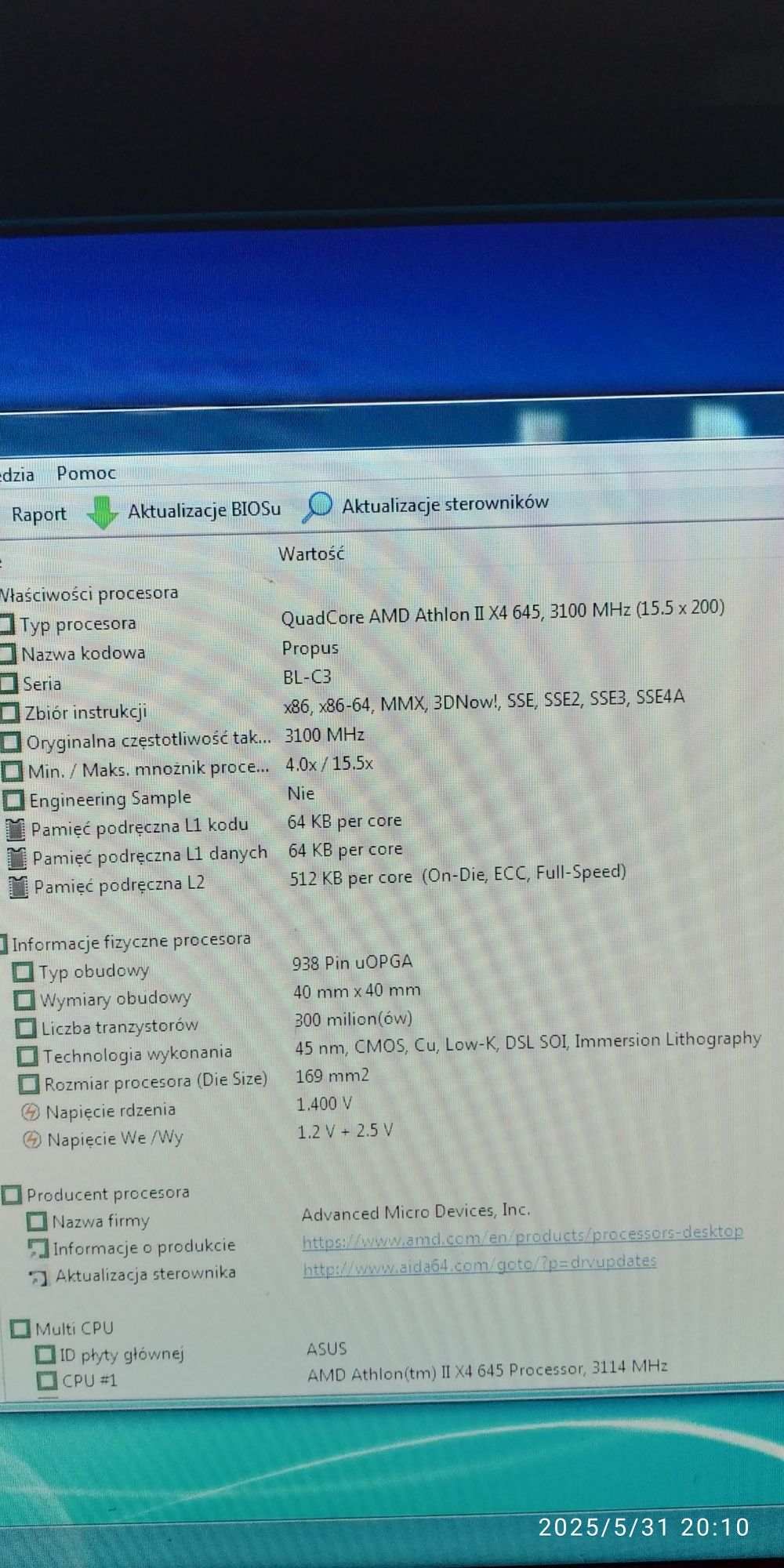 Komputer AMD QuadCore Athlon X4 3.1 GHz