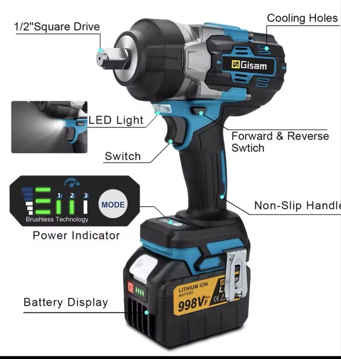 Klucz udarowy 2800 Nm