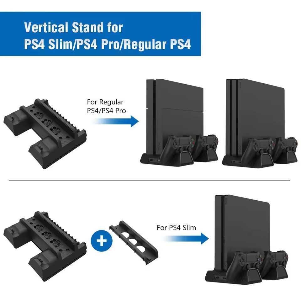Підставка охолодження DOBE Playstation 4/Slim/Pro зарядка контролерів
