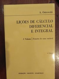 A. Ostrowski - Lições de cálculo diferencial e integral I vol.