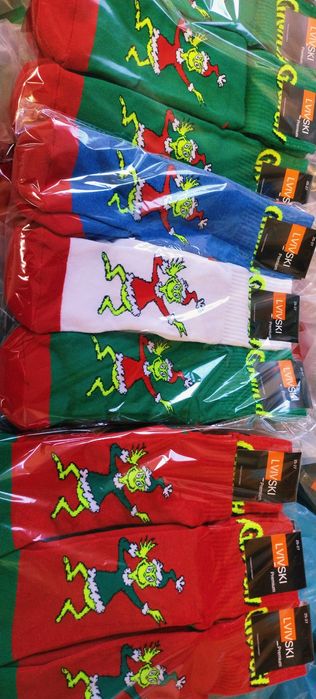 Новорічні носки/шкарпетки/новорічний принт/приколи чоловічі жіночі