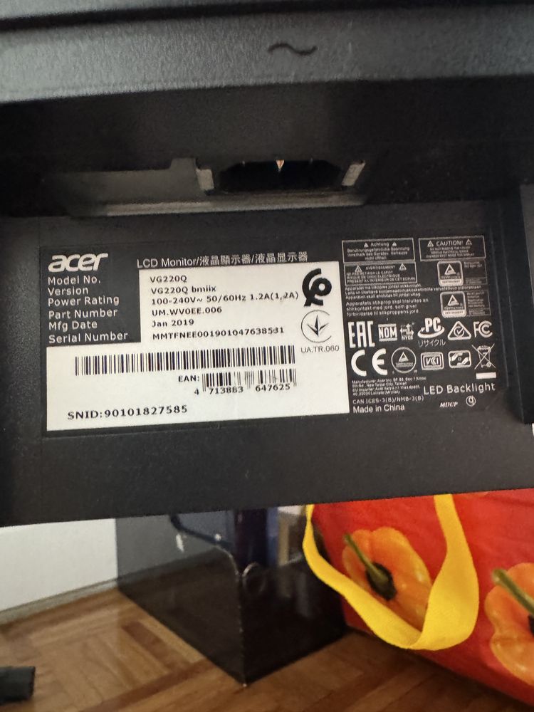 Monitor Acer VG220Q