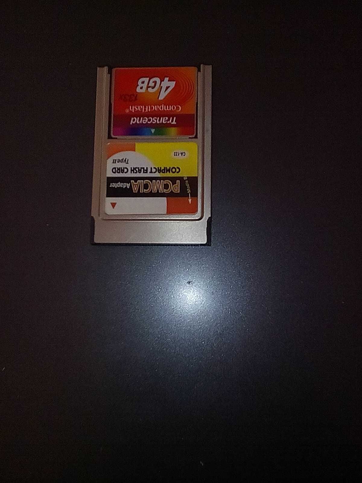 PCMCIA flash card CF adapter plus 4gb cf.unikat
