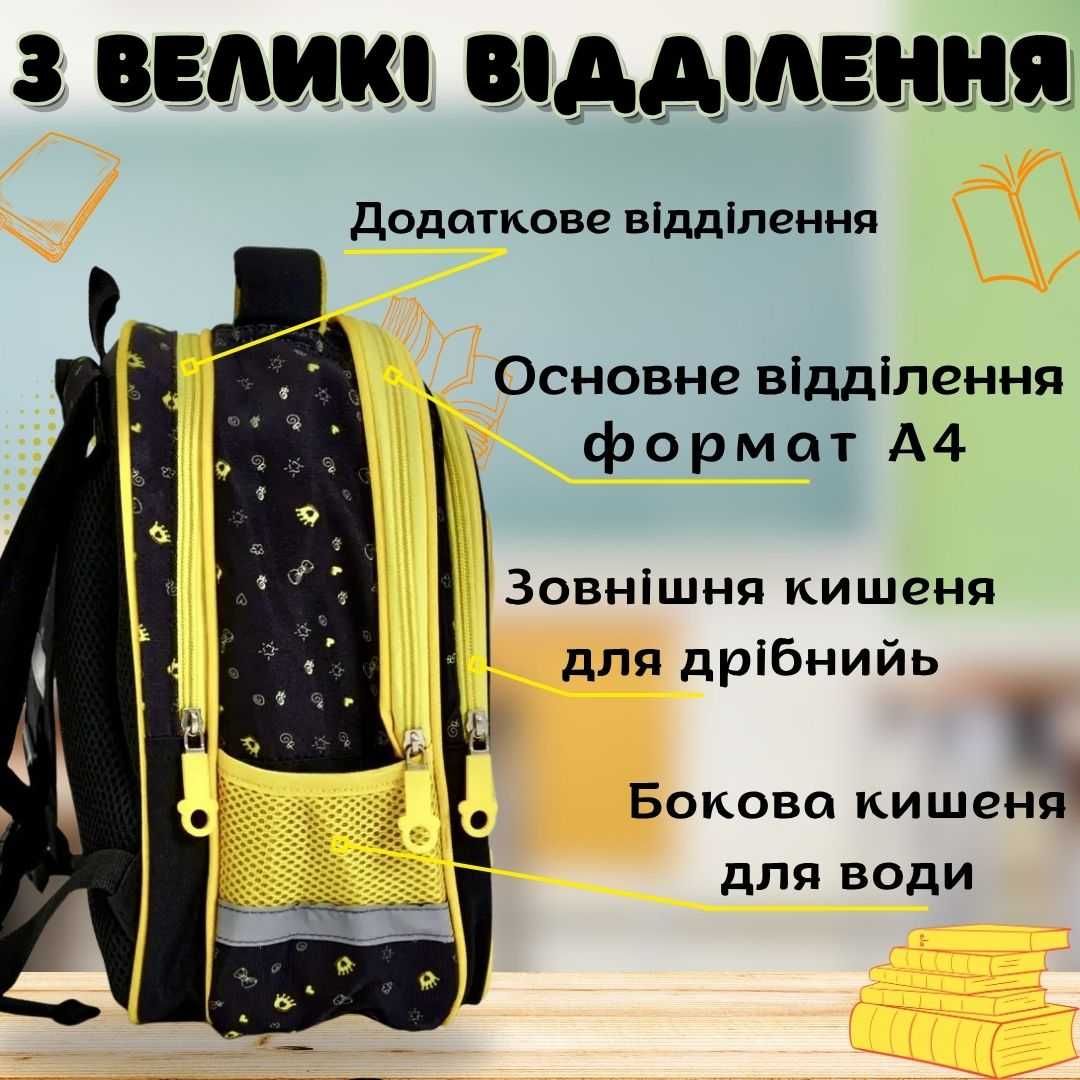 Шкільний рюкзак для хлопчика 4в1: Портфель, Пенал, Шопер, Сумка. FNAF