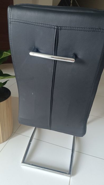 Krzesło czarne eko skóra 8 sztuk