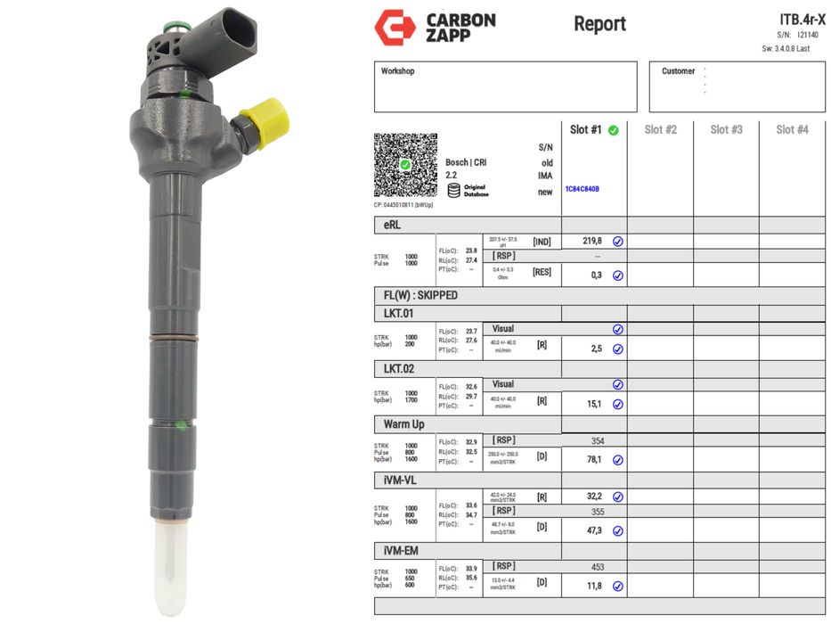 Regenerowany wtryskiwacz 0445.110.369 AUDI VW SKODA SEAT 2.0