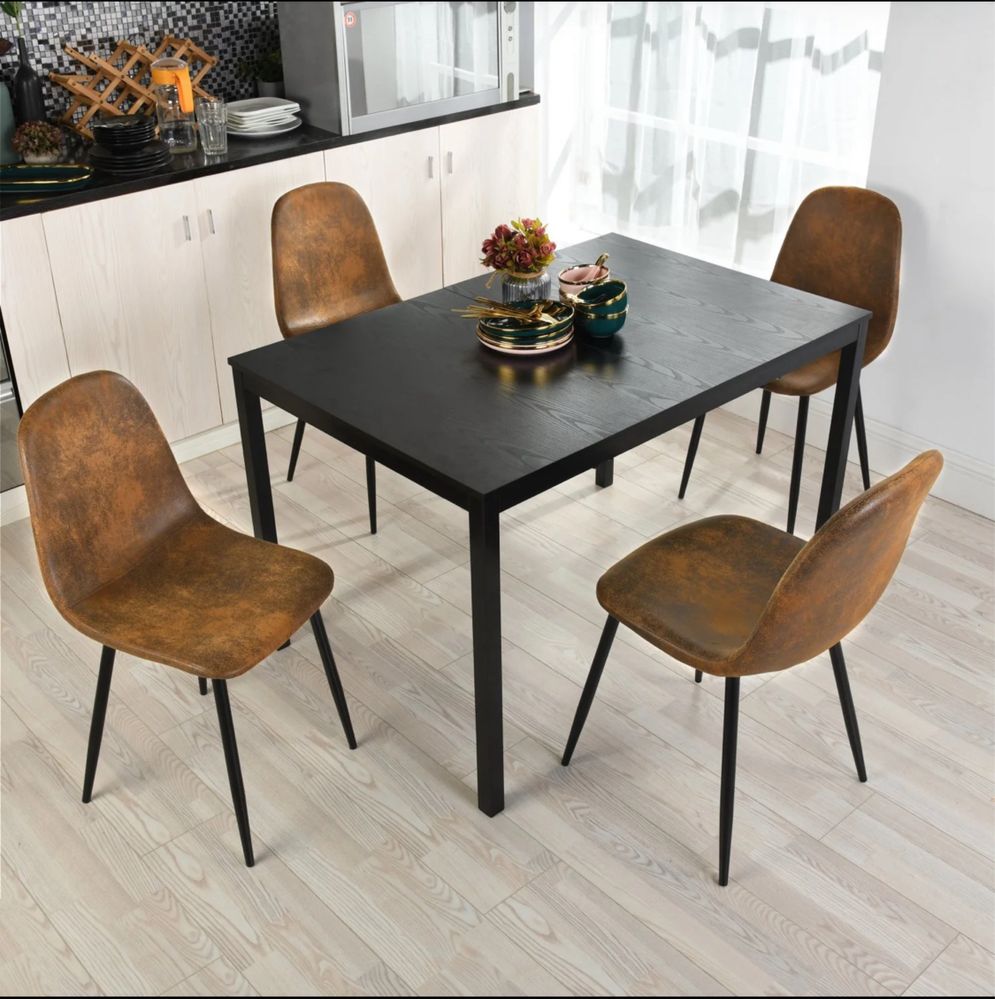 Bari Black stół do jadalni rozkładany 120-160 cm x 80 cm