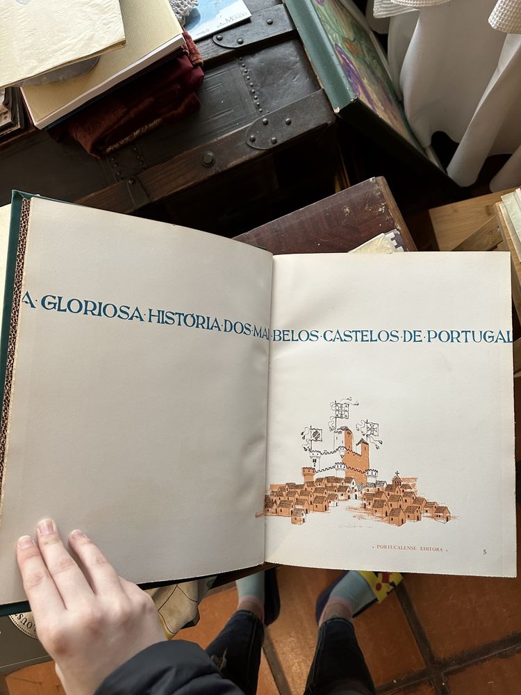 livro raro A Gloriosa História dos MAIS Belos Castelos de Portugal de Damião Peres