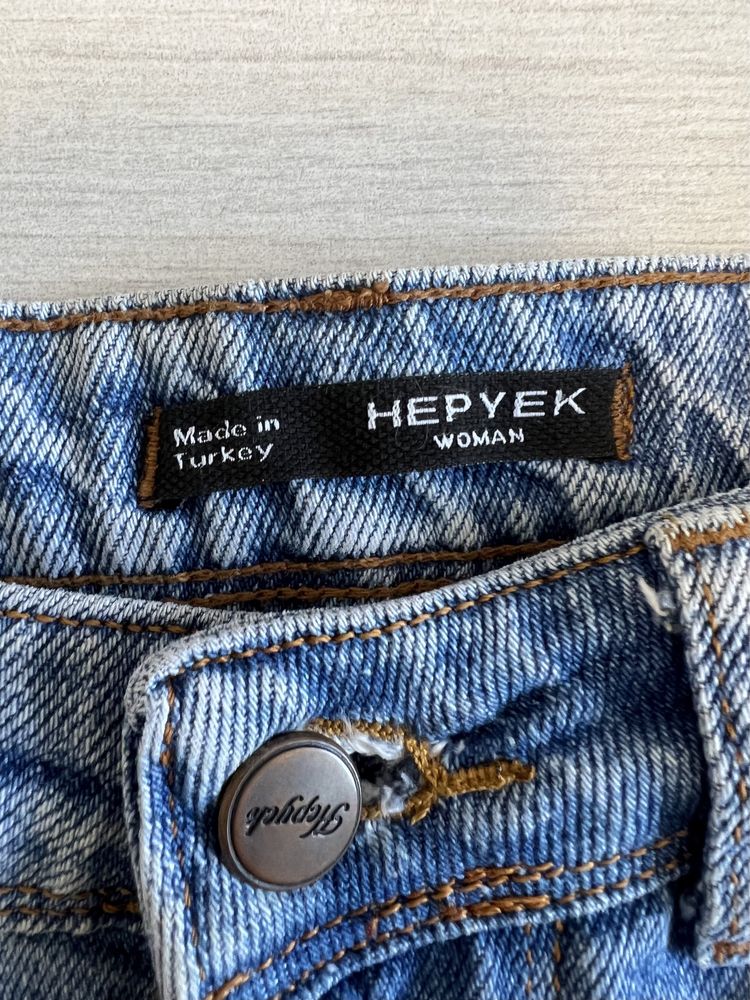 Джинсовая женская юбка HEPYEK размер xs-s.В отличном состоянии