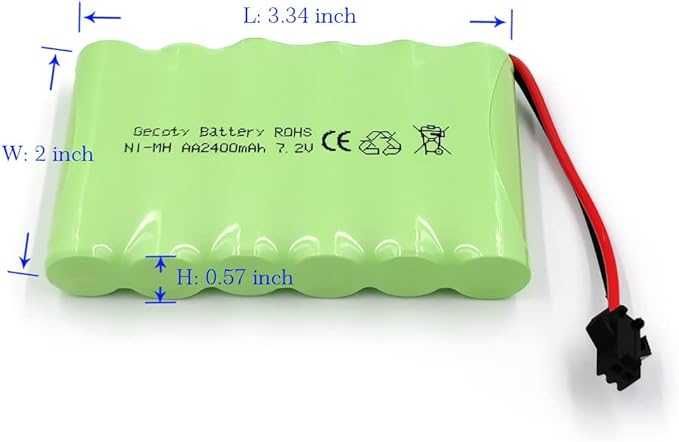 Akumulator Bateria Gecoty 7,2V NI-MH 2400mAh do zdalnych samochodów