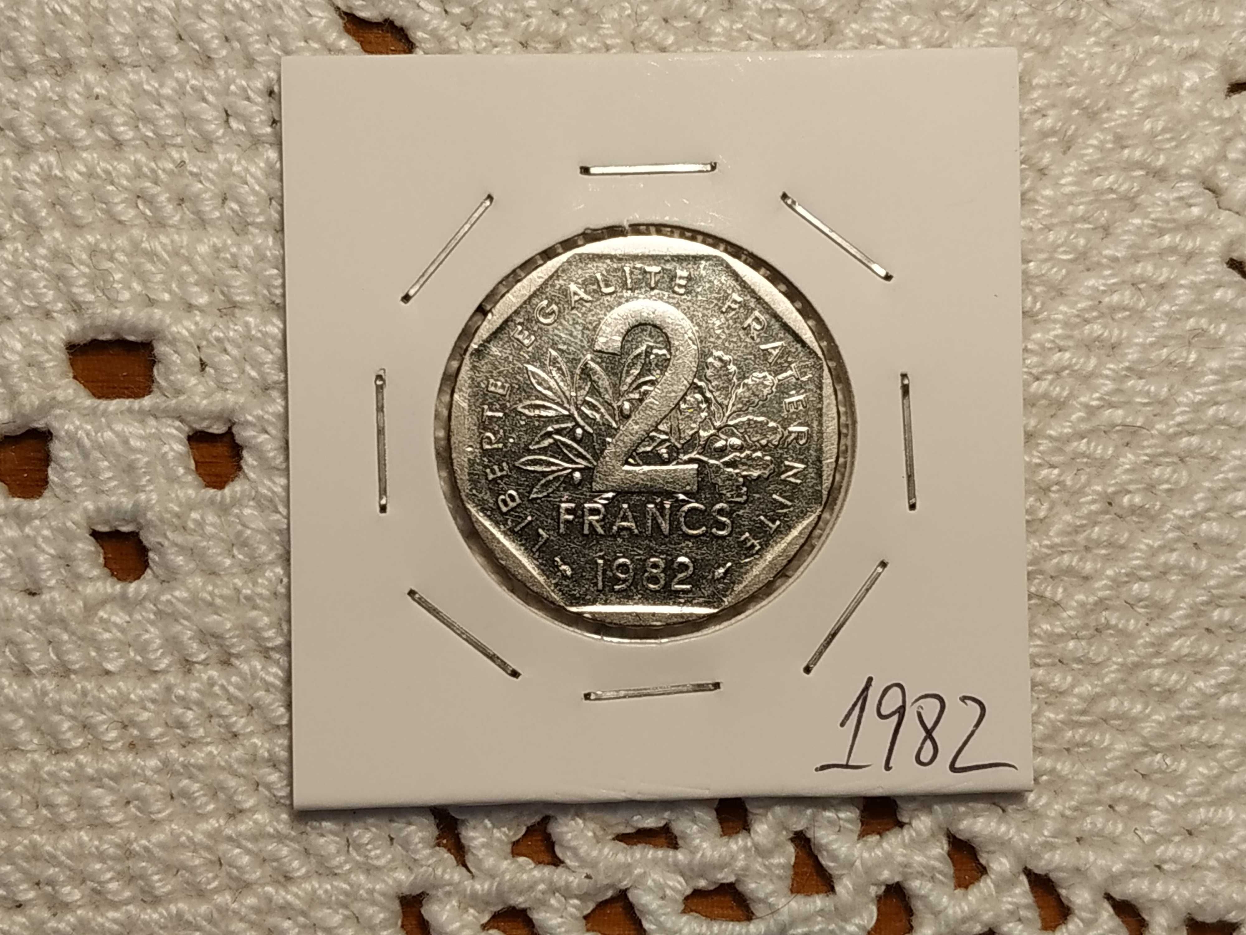 França - moeda de 2 francos de 1982