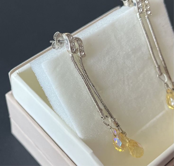 Srebrne wiszące kolczyki