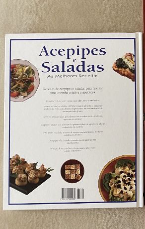 Livro de receitas culinaria Saladas Acepipes