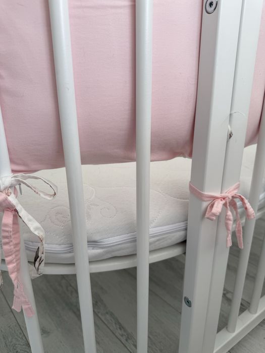 Овальне ліжечко Royal Sleep 9в1 Біле + два матрасика в подарунок