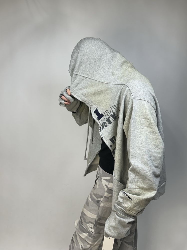 Project G/R GRAILZ full zip hoodie зипка худи кофта серая зіп худі M L