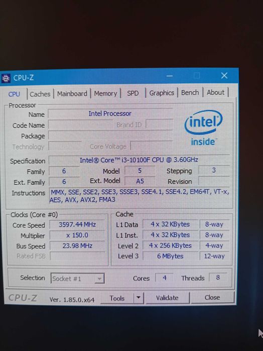 Processador Intel i3- GEN 10
