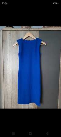 Seksowna niebieska dopasowana sukienka 34 XS