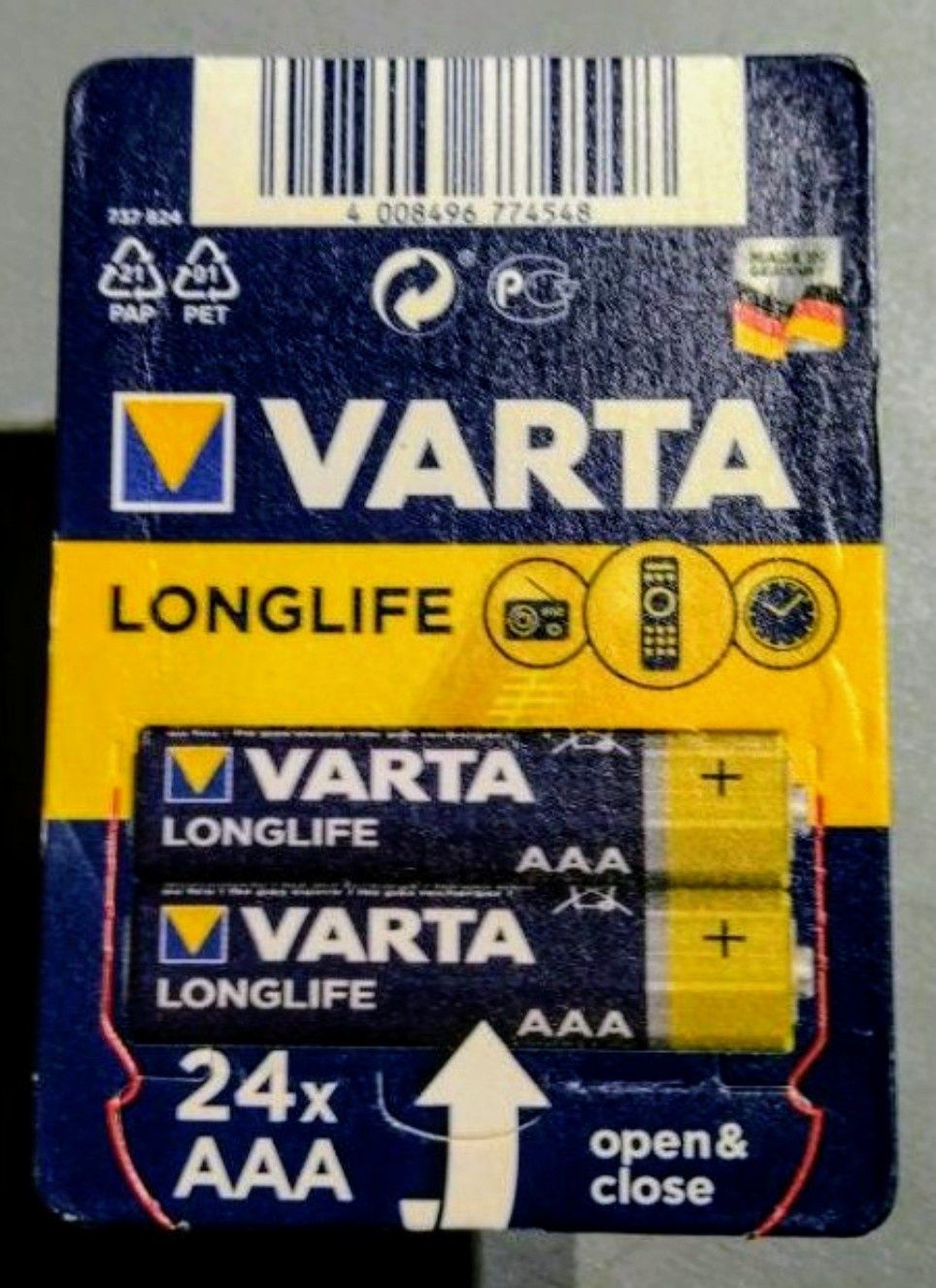 Bateria alkaliczna Varta AAA (R3) 24 szt.