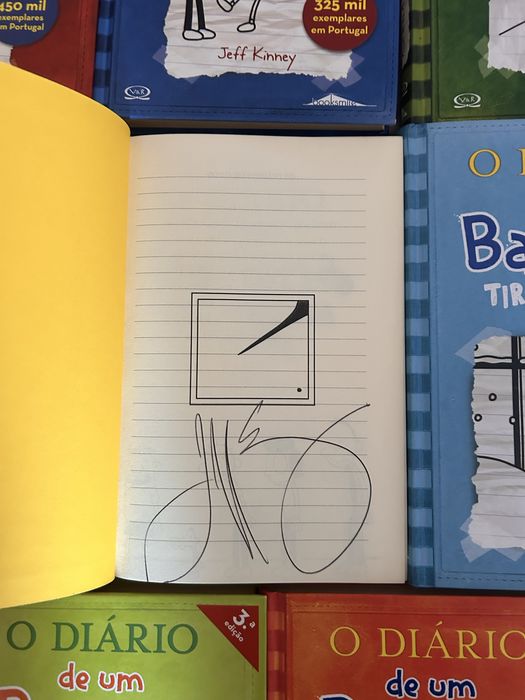 Coleção diário de um banana 1-10 assinana por autor em 2015