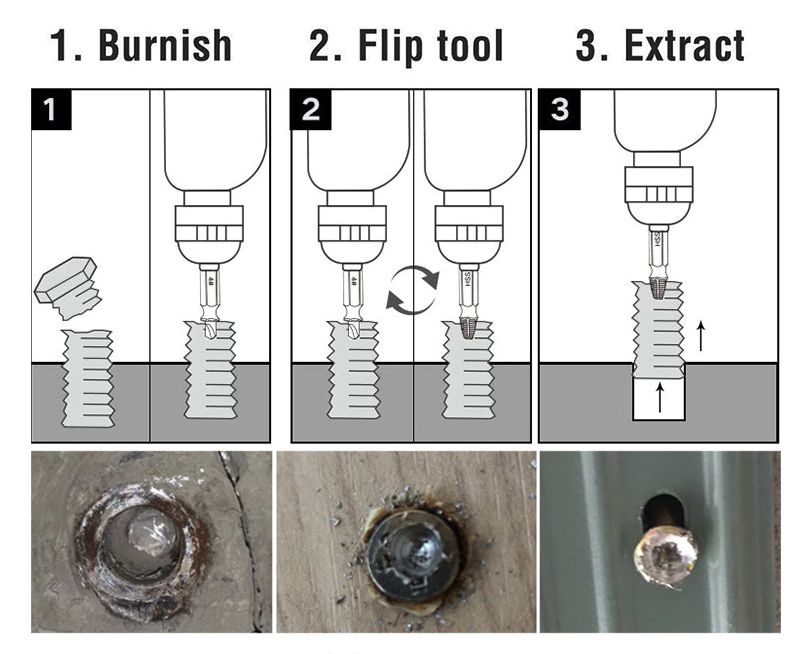 Wykrętaki Do Zerwanych Urwanych Śrub Zestaw W Etui