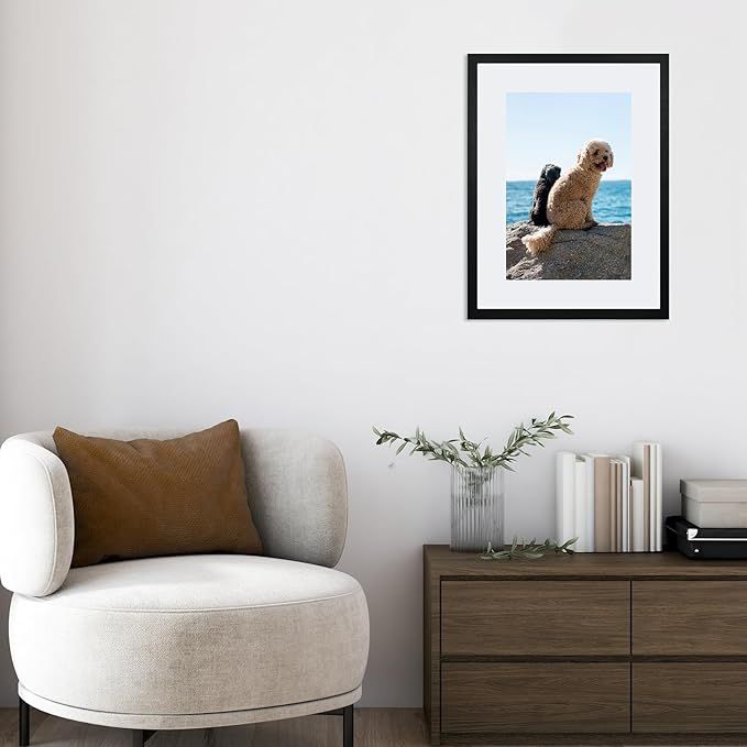 Duża Ramka Na Zdjęcia 30x40cm Drewno MDF Czarna