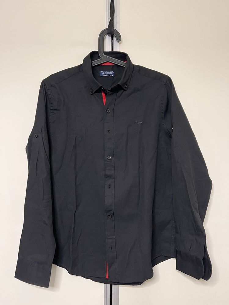 Czarna koszula męska Armani Jeans - Rozmiar M - Stan idealny!