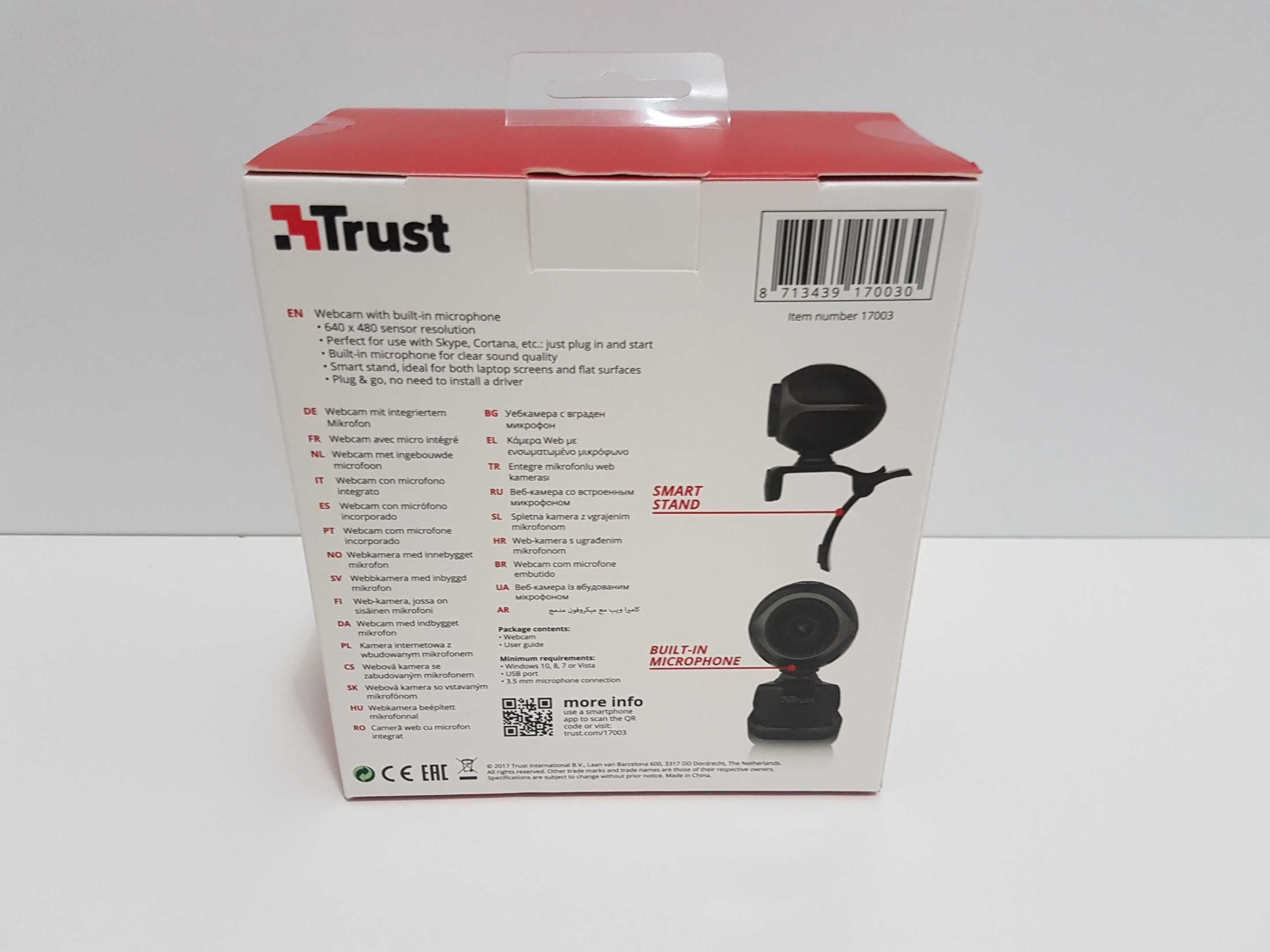 TRUST Kamera internetowa Trust Exis 0,3 MP Mikrofon
