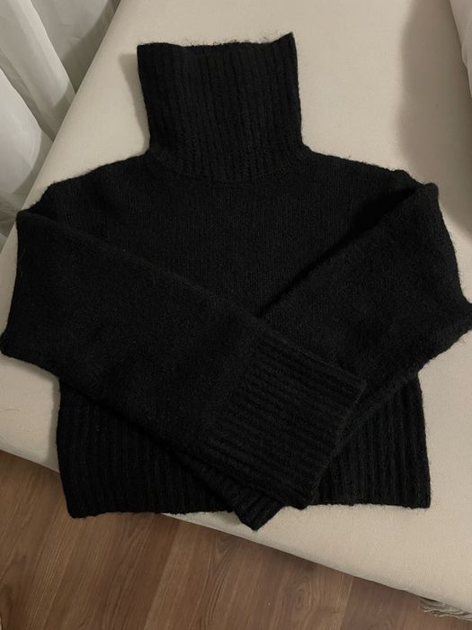 Светр альпака Zara з обʼємним коміром