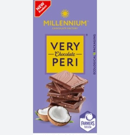 Шоколад Millenium Very Peri молочный с кокосовой стружкой