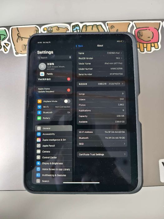iPad mini 7 (a17 pro) 256GB Wi-Fi azul