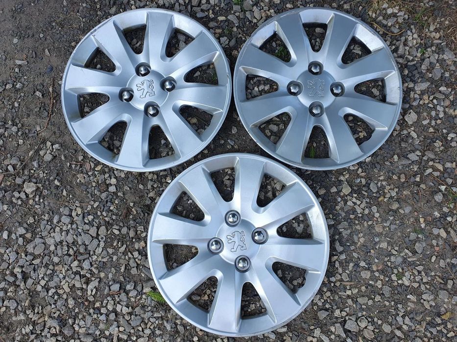 PEUGEOT KOŁPAK 15 R15 KOŁPAKI 15&quot; 9651017380 9651551480 ORYGINAŁ POSIADAM 3SZT CENA ZA 1SZT