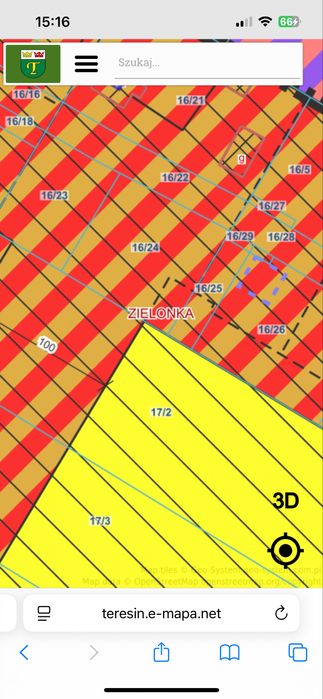 Dzialka budowlana Teresin mpzp 1005m2