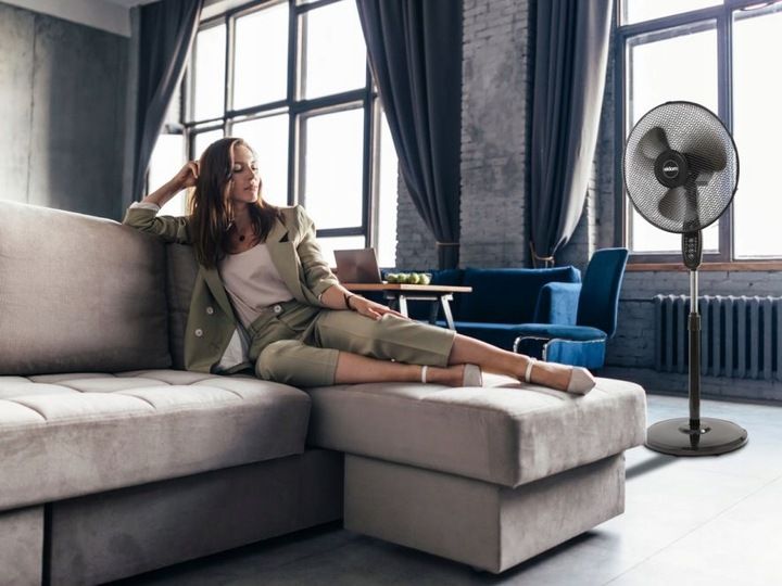 Wentylator Stojący Podłogowy Eldom Wg100 Timer+ Pilot Cichy Mocny 45w