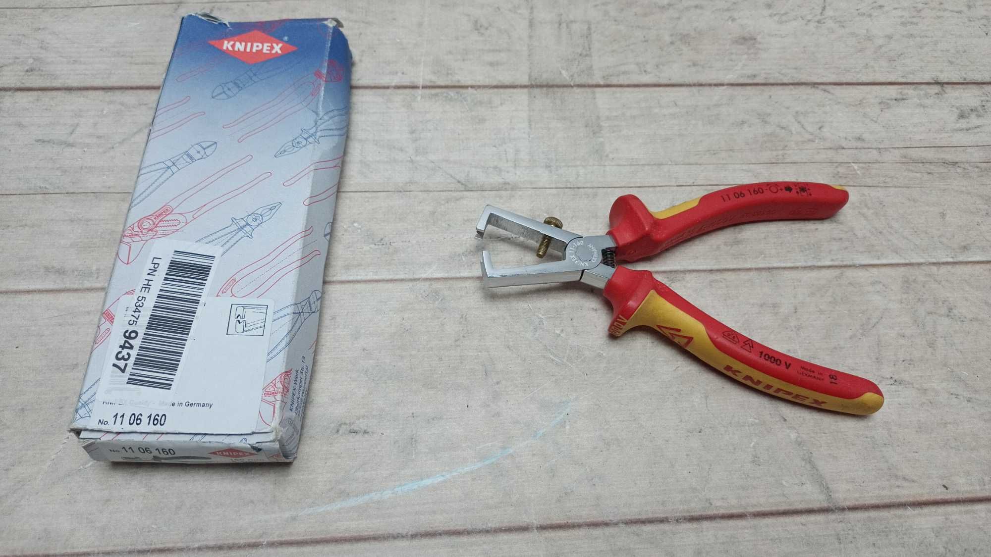 Knipex інструмент для видалення ізоляції VDE, 160 мм 11 06 160