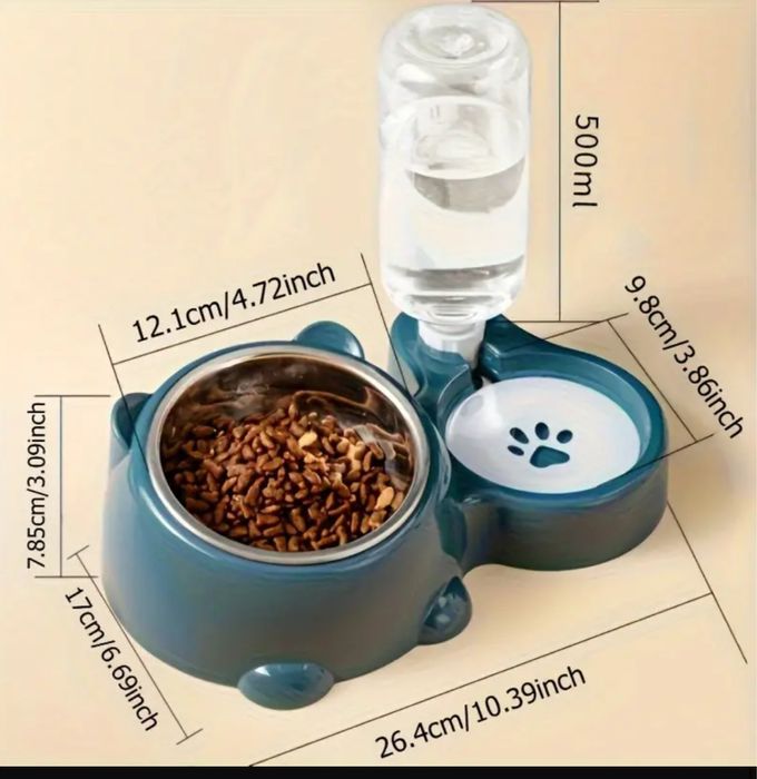 Миска тарелка для котов / собак поилка нержавеющая сталь