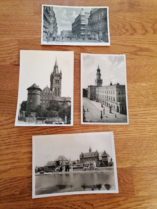 Pocztówki przedwojenne zestaw 4 sztuk Królewiec opole
