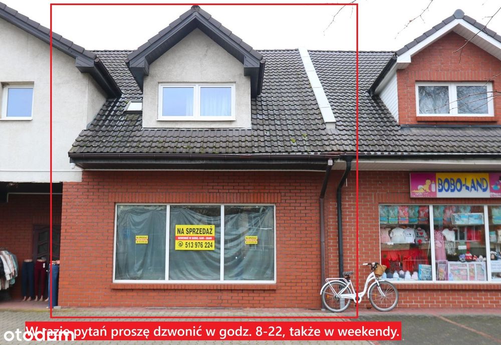 Duże pomieszczenie na PARTERZE z WITRYNĄ/na piętrze dwa pomieszczenia,