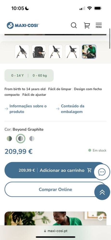 Cadeira de Refeição marca maxi cosi modelo Minla