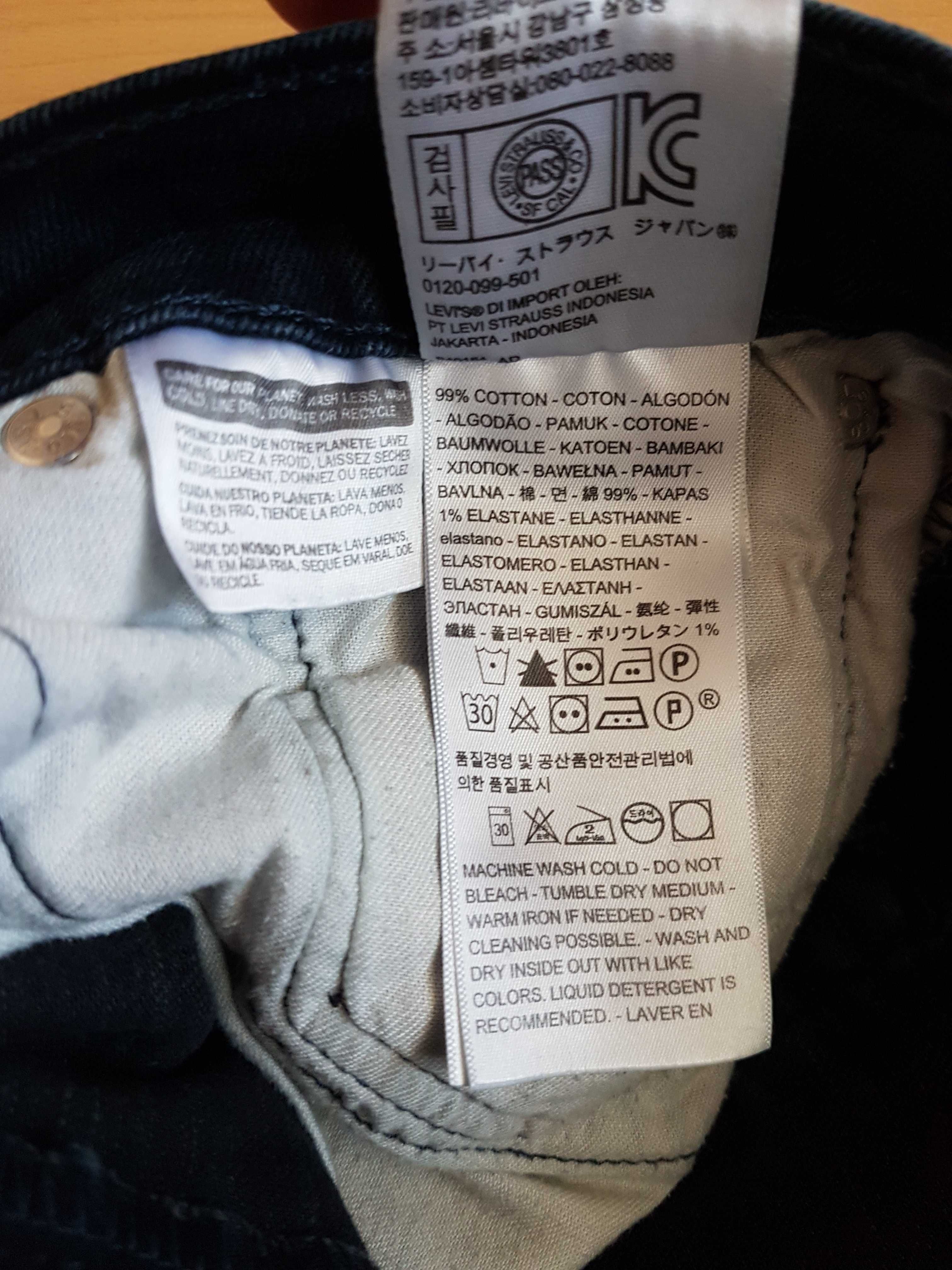 Levis 512 spodnie jeansowe męskie slim W33 L34 jeansy Levi's 33/34