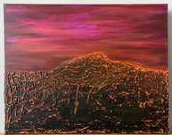 „La Palma 2021” akryl na płótnie 40x50 cm