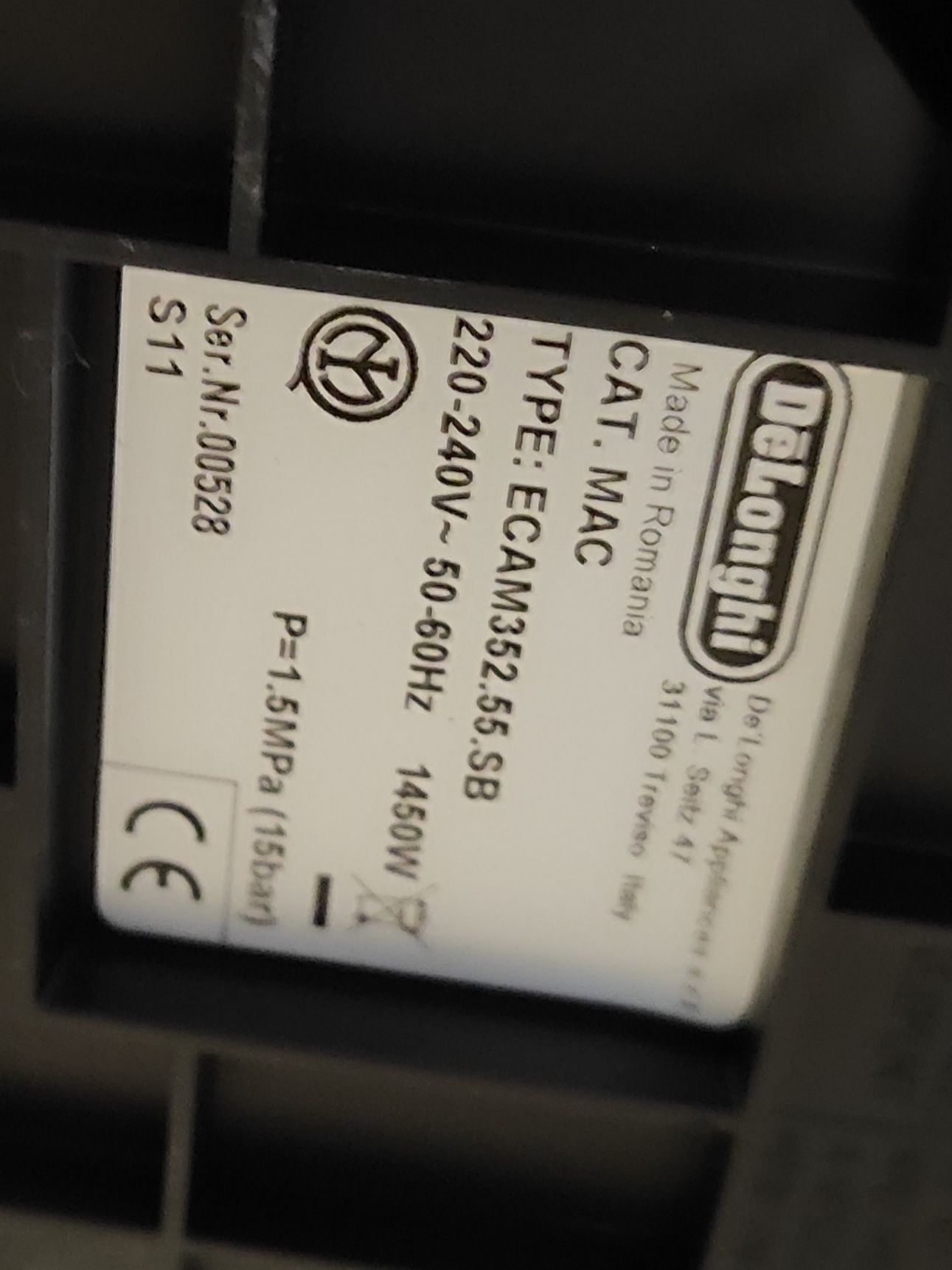 Кофемашина Delonghi Dinamica Cappuccino ECAM352.55.SB.